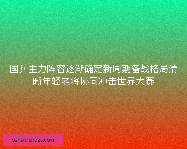 国乒主力阵容逐渐确定新周期备战格局清晰年轻老将协同冲击世界大赛 国乒主力阵容逐渐确定新周期备战格局清晰年轻老将协同冲击世界大赛