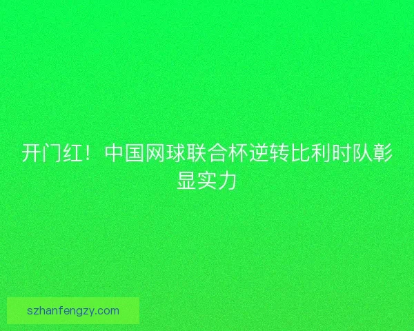 开门红!中国网球联合杯逆转比利时队彰显实力 开门红!中国网球联合杯逆转比利时队彰显实力